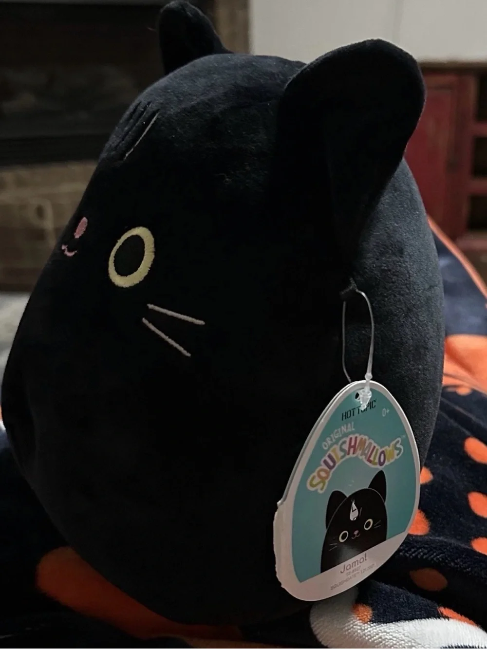 Rare 8” Jamal The Black Cat Squishmallow Hot Topic Exclusive NWT HTF